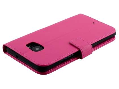 Slim Synthetic Leather Wallet Case with Stand for HTC U Ultra - Pink