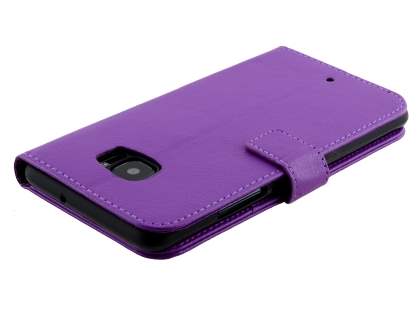 Slim Synthetic Leather Wallet Case with Stand for HTC U Ultra - Purple