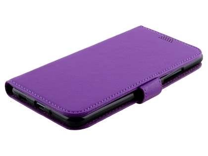 Slim Synthetic Leather Wallet Case with Stand for HTC U Ultra - Purple