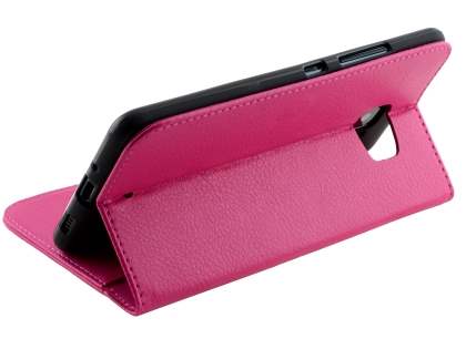 Slim Synthetic Leather Wallet Case with Stand for HTC U Ultra - Pink