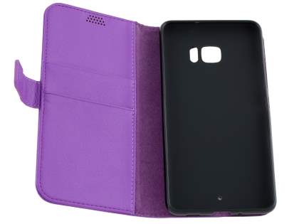 Slim Synthetic Leather Wallet Case with Stand for HTC U Ultra - Purple