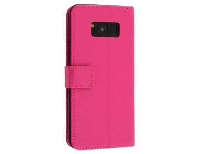 Synthetic Leather Wallet Case with Stand for Samsung Galaxy S8 - Pink