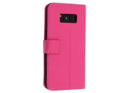 Synthetic Leather Wallet Case with Stand for Samsung Galaxy S8+ - Pink