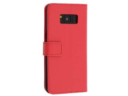 Synthetic Leather Wallet Case with Stand for Samsung Galaxy S8+ - Red Synthetic Leather Wallet Case with Stand for Samsung Galaxy S8+ - Red