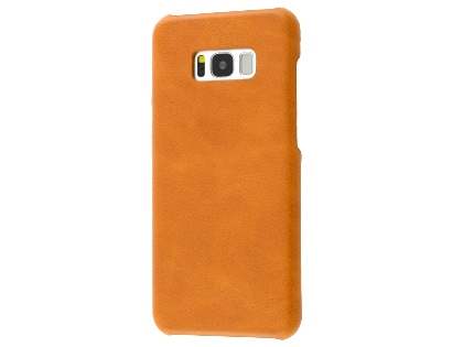 Top Grain Leather Back Cover for Samsung Galaxy S8 - Ochre Hard Case