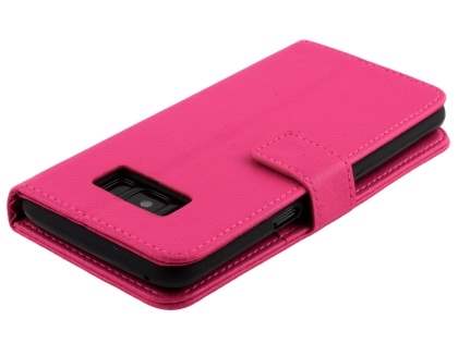 Synthetic Leather Wallet Case with Stand for Samsung Galaxy S8 - Pink