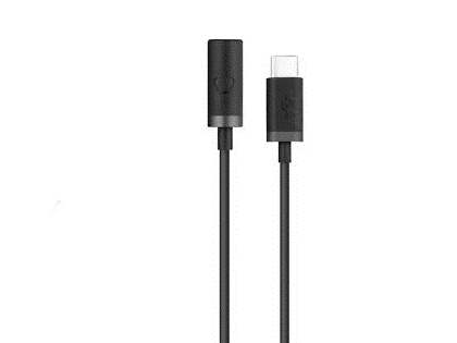 Genuine Motorola USB-C to 3.5mm Audio Headphone Jack Adapter Cable - Black USB-C to 3.5mm Jack