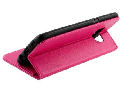 Synthetic Leather Wallet Case with Stand for Samsung Galaxy S8 - Pink