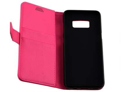 Synthetic Leather Wallet Case with Stand for Samsung Galaxy S8 - Pink