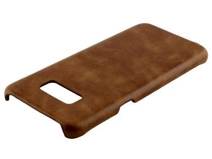 Top Grain Leather Back Cover for Samsung Galaxy S8 - Dark Brown