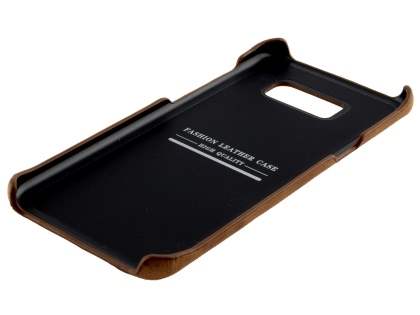 Top Grain Leather Back Cover for Samsung Galaxy S8 - Dark Brown