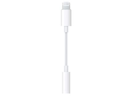 Genuine Apple Lightning to 3.5mm Headphone Jack Adapter - White