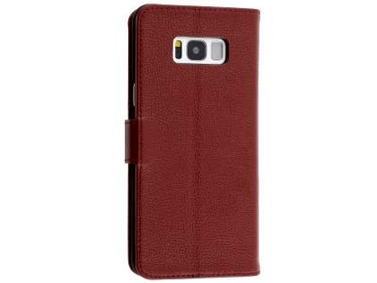 Premium Leather Wallet Case for Samsung Galaxy S8+ - Rosewood Premium Leather Wallet Case for Samsung Galaxy S8+ - Rosewood
