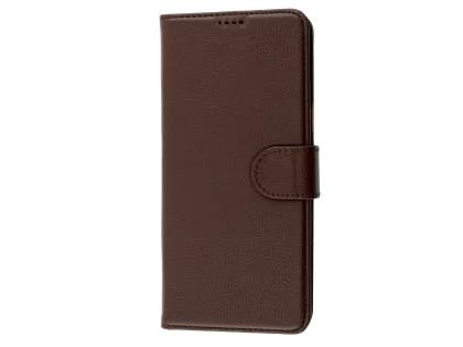 Premium Leather Wallet Case for Samsung Galaxy S8+ - Brown