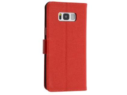 Premium Leather Wallet Case for Samsung Galaxy S8 - Red Premium Leather Wallet Case for Samsung Galaxy S8 - Red