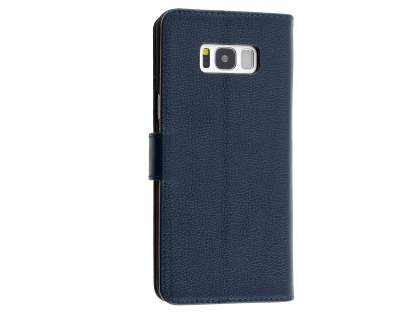 Premium Leather Wallet Case for Samsung Galaxy S8 - Navy Premium Leather Wallet Case for Samsung Galaxy S8 - Navy