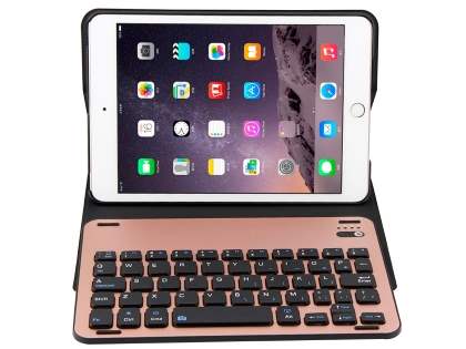 Aluminium Keyboard with Slim Case for iPad mini 1/2/3 - Rose Gold