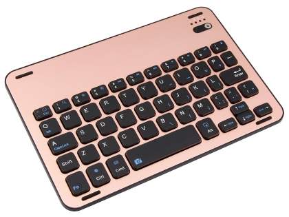 Aluminium Keyboard with Slim Case for iPad mini 1/2/3 - Rose Gold