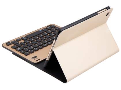 Aluminium Keyboard with Slim Case for iPad mini 1/2/3 - Gold