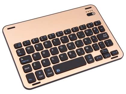 Aluminium Keyboard with Slim Case for iPad mini 1/2/3 - Gold
