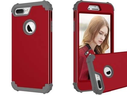 Defender Case for iPhone 7 Plus - Red/Grey