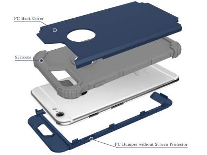 Defender Case for iPhone 6s Plus/6 Plus - Navy/Grey