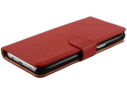 Premium Leather Wallet Case for Samsung Galaxy S8 - Red
