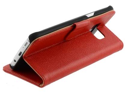 Premium Leather Wallet Case for Samsung Galaxy S8 - Red