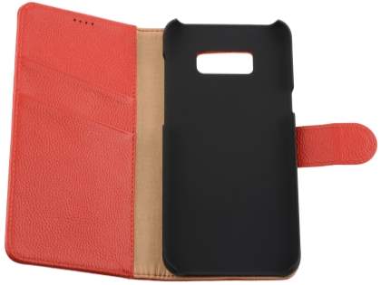 Premium Leather Wallet Case for Samsung Galaxy S8 - Red