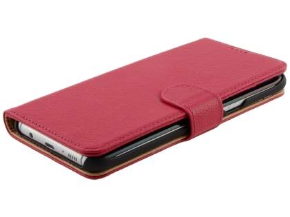 Premium Leather Wallet Case for Samsung Galaxy S8 - Pink