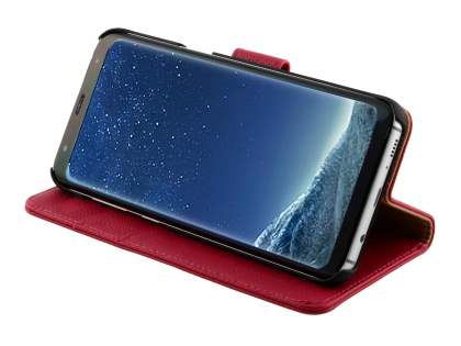 Premium Leather Wallet Case for Samsung Galaxy S8 - Pink
