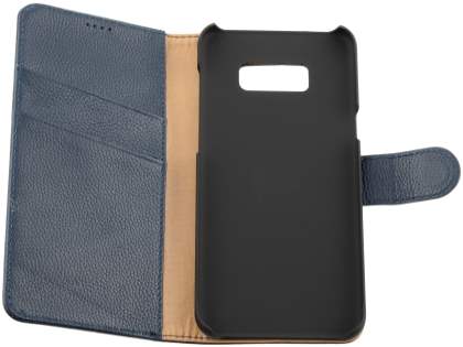 Premium Leather Wallet Case for Samsung Galaxy S8 - Navy