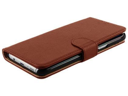 Premium Leather Wallet Case for  Samsung Galaxy S8 - Caramel