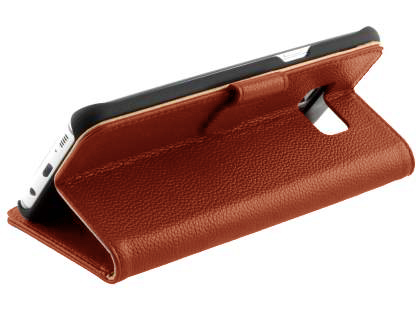 Premium Leather Wallet Case for  Samsung Galaxy S8 - Caramel