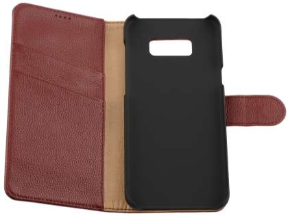 Premium Leather Wallet Case for Samsung Galaxy S8+ - Rosewood
