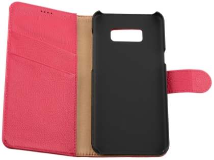 Premium Leather Wallet Case for Samsung Galaxy S8 - Pink
