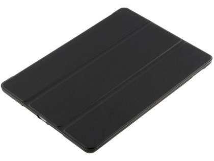 Premium Slim Synthetic Leather Flip Case with Stand for iPad 6th/5th Gen - Black/Black
