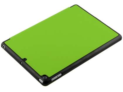 Premium Slim Synthetic Leather Flip Case with Stand for iPad 6th/5th Gen - Green/Black