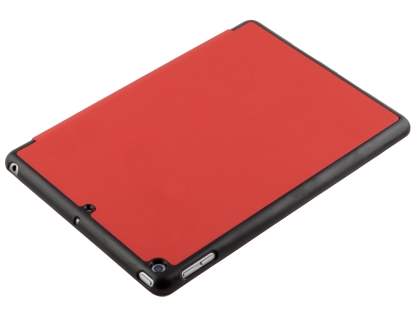 Premium Slim Synthetic Leather Flip Case with Stand for iPad 6th/5th Gen - Red/Black