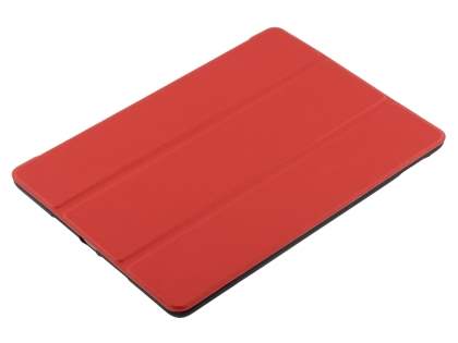 Premium Slim Synthetic Leather Flip Case with Stand for iPad 6th/5th Gen - Red/Black