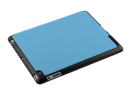 Premium Slim Synthetic Leather Flip Case with Stand for iPad 2/3/4 - Sky Blue