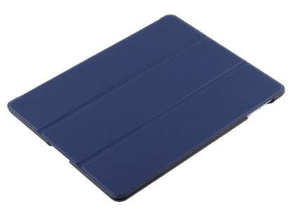 Premium Slim Synthetic Leather Flip Case with Stand for iPad 2/3/4 - Navy Blue