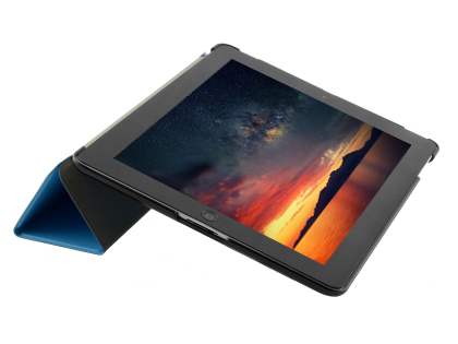 Premium Slim Synthetic Leather Flip Case with Stand for iPad 2/3/4 - Sky Blue