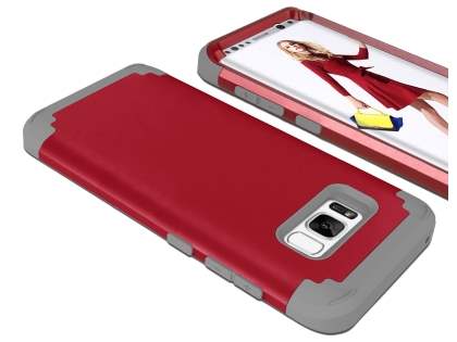 Defender Case for Samsung Galaxy S8+ - Red/Grey