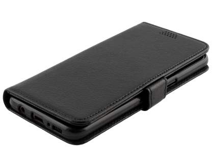 Synthetic Leather Wallet Case with Stand for Samsung Galaxy S8+ - Classic Black