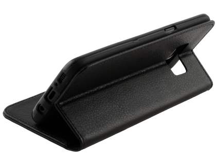 Synthetic Leather Wallet Case with Stand for Samsung Galaxy S8+ - Classic Black