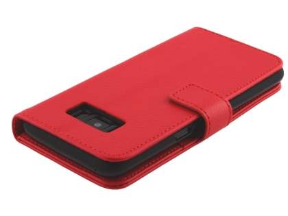 Synthetic Leather Wallet Case with Stand for Samsung Galaxy S8+ - Red