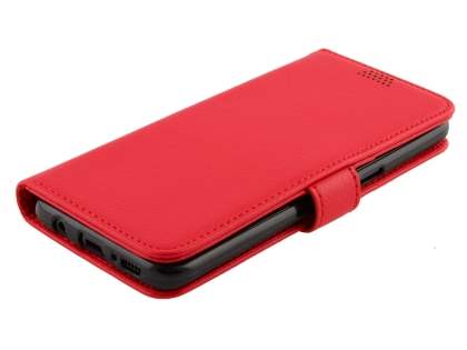 Synthetic Leather Wallet Case with Stand for Samsung Galaxy S8+ - Red