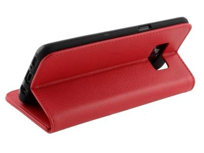 Synthetic Leather Wallet Case with Stand for Samsung Galaxy S8+ - Red