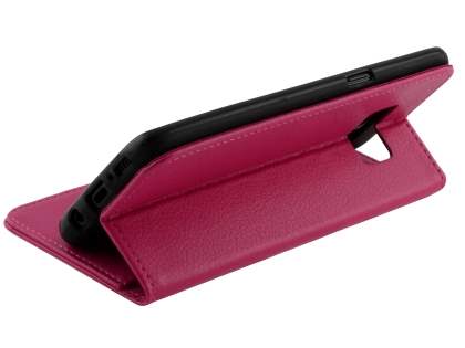 Synthetic Leather Wallet Case with Stand for Samsung Galaxy S8+ - Pink